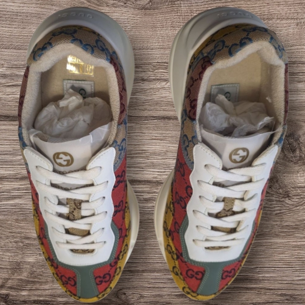 Gucci Rhyton GG Multi Orange Sneakers - Size 10 - StockX Verified - Picture 4 of 6